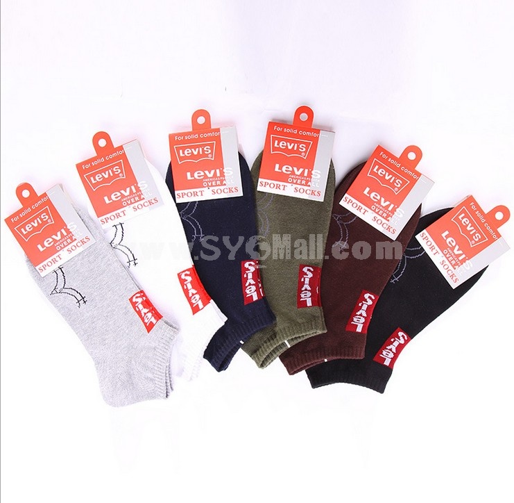 Free Shipping Summer Men's Invisible Thin Letter Pattern Causal Cotton Ankle Socks Boat Socks 20 Pairs/Lot One Color