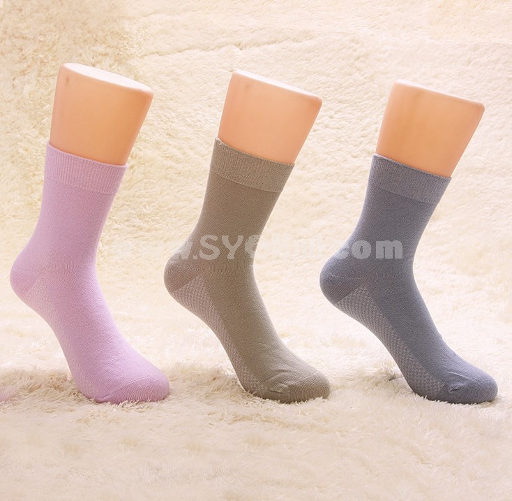 Free Shipping Women Soild Color Cotton CasualLong Socks Wholesale 10 Pairs/Lot (One Color)