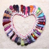 Wholesale - Women LR Cotton CasualLong Socks Wholesale 10 Pairs/Lot (Five Color)