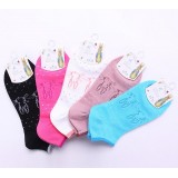 Wholesale - Cute Cartoon Women LR Cute Cotton Socks 20Pairs/Lot One Color