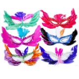 Wholesale - 10pcs Halloween/Custume Party Mask Feather Mask Half Face