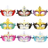 Wholesale - 10pcs Halloween/Custume Party Mask with Gold Dust Half Face