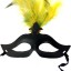 5pcs Halloween/Custume Party Mask Feather Mask with Gold Dust Half Face