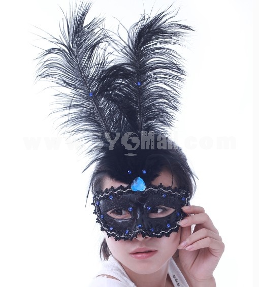 Halloween/Custume Party Mask Diamond-encrusted Mask Feather Mask Half Face