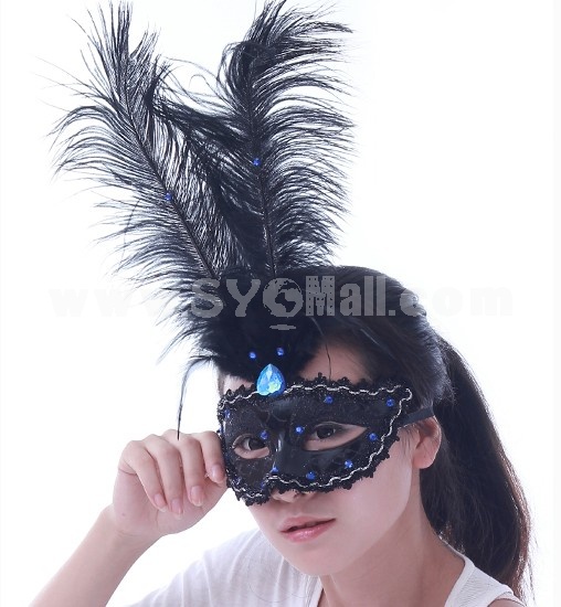 Halloween/Custume Party Mask Diamond-encrusted Mask Feather Mask Half Face