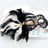 Wholesale - Halloween/Custume Party Mask Semitransparant Feather Mask Half Face