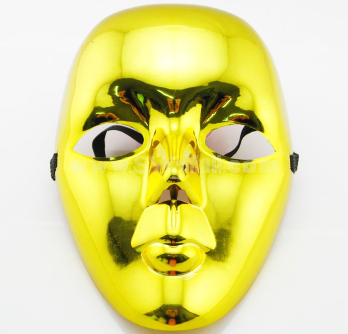 2pcs Halloween/Custume Party Mask Electroplating Solid Colored Mask Full Face