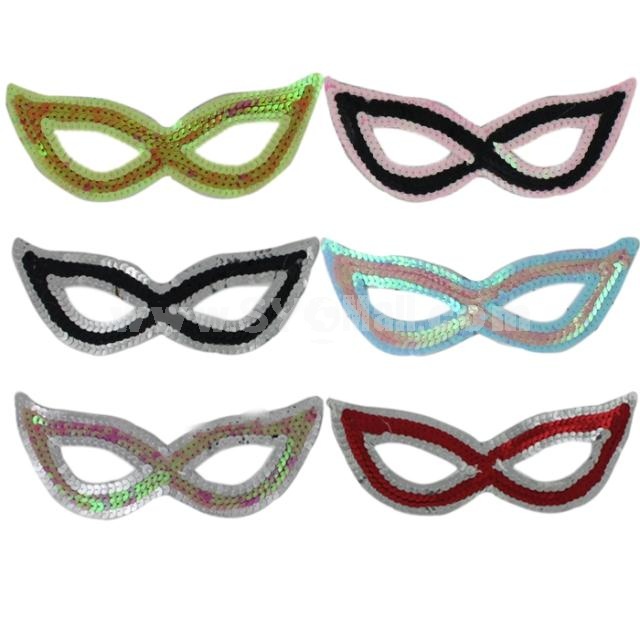 2pcs Halloween/Custume Party Mask Butterfly Mask with Sequins Half Face