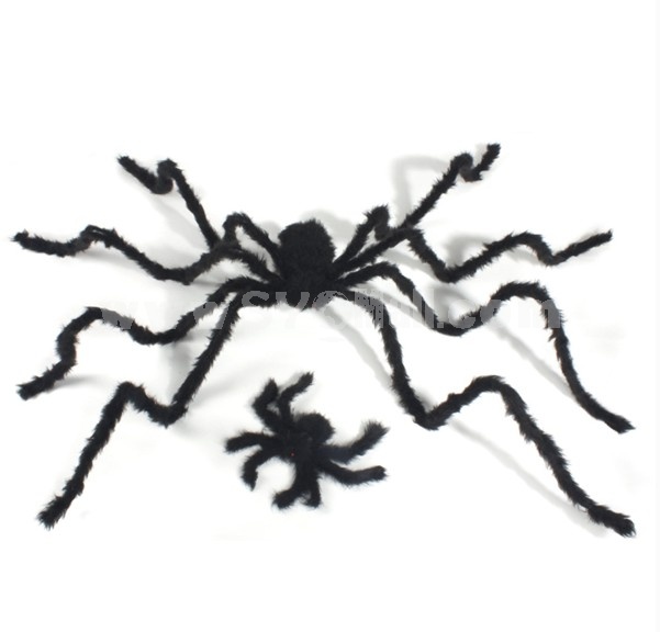 Creative Holloween Black Lint Spider 2M