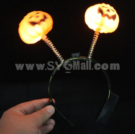 Creative Holloween Lighting Pumpkin Headpiece 2PCs