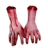 Wholesale - Creative Holloween Horrible Trick Toys Amputated Limb Bloody Hand Middle Size 2PCs