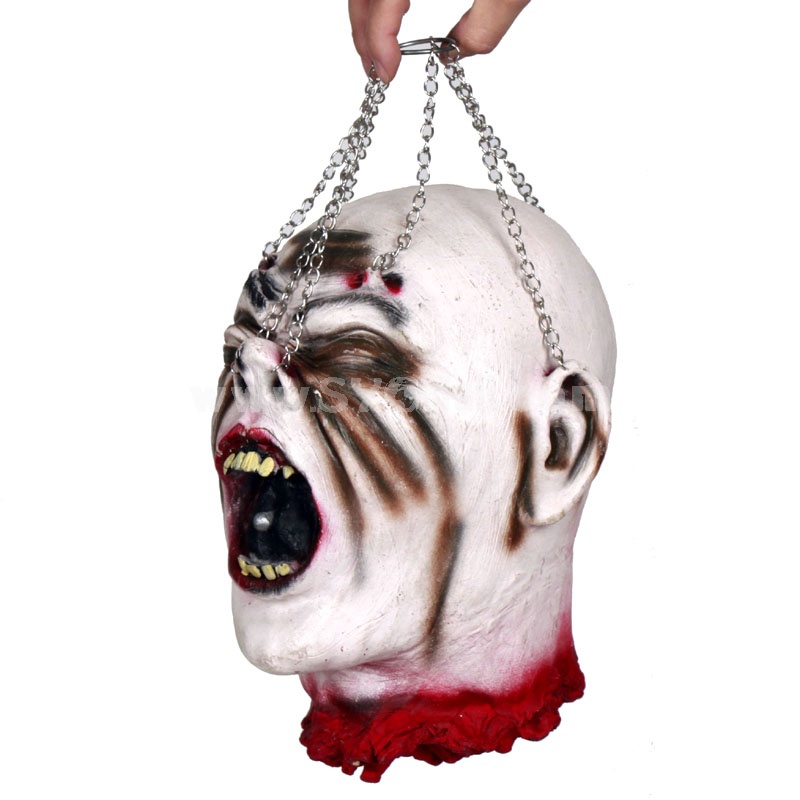 Creative Holloween Bar Décor Trick Toy Bloody Chain Hanging Head