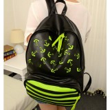 Wholesale - Navy Stripe Style Fluorescence Color Backpack