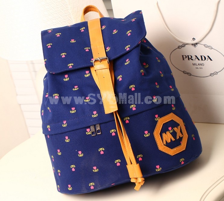 New Arival Sweety Floral Painting Canvas Backpack