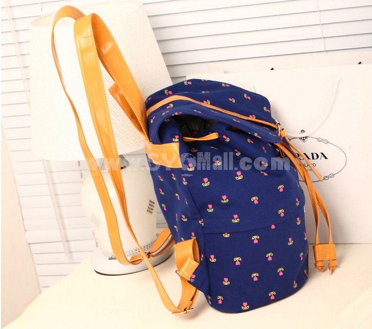 New Arival Sweety Floral Painting Canvas Backpack