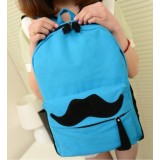 Wholesale - Most Popular Moustache Pattern Candy Color Backpack Schoolbag