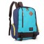 Preppy Style Color Contrast Canvas Backpack Schoolbag Couple Bag