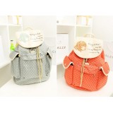 Wholesale - Sweety Simple Pot Design Canvas Backpack Schoolbag