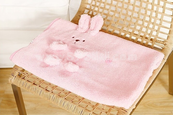 Cute Cartoon Rabbit Lint Air-condition Blanket Cushion