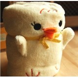 Wholesale - Cute Cartoon Chicken Pola Fleece Air-condition Blanket Cushion