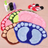 Wholesale - Cute Foot Pattern Lint Bathroom Non-Slip Mat D247 61*39*1CM