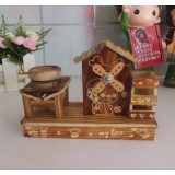 Wholesale - Decorative Wooden Pen Pot with Music Box