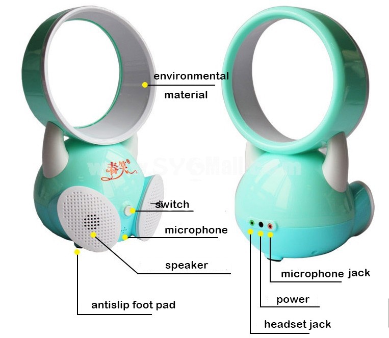 Speaker & Mini Bladeless Fan 2 in 1 USB/MP3/Computer Speaker