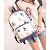 Wholesale - Charming Stylish Canvas Plane Pattern Backpack DL728
