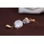 Exquisite Shiny Zircon Pattern 18K Gold Plating Drop Earring