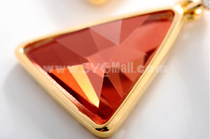Exquisite Swarovski Element Crystal 18K Gold Plating Drop Earring