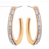 Wholesale - Exquisite Luxurious Rhinestone Round Pattern 18K Gold Plating Drop Earring