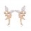 Exquisite Zircon Angel Gold Plating Ear Stud