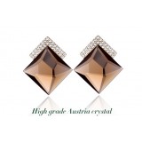 Wholesale - Exquisite Luxurious OL Pattern Crystal Ear Stud