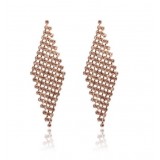 Wholesale - Exquisite Luxurious Shiny Diamond Rhinestone Pattern Tassels 18K Gold Plating Drop Earring