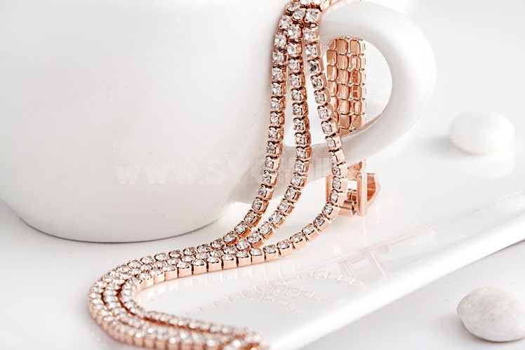 Stylish Exquisite Elegant Joker Rhinestone Gold Plating Bracelets