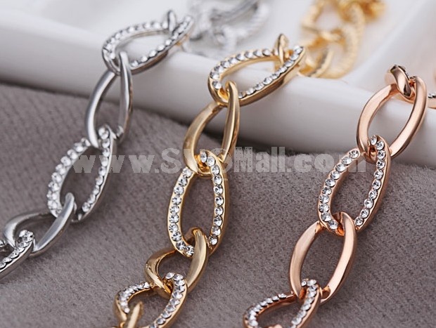 Stylish Exquisite Character Chain Pattern 18K Gold Plating Bracelets