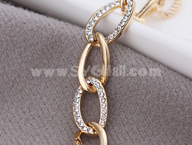 Stylish Exquisite Character Chain Pattern 18K Gold Plating Bracelets
