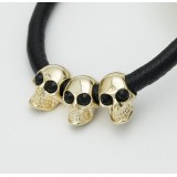 Wholesale - Women's Exquisite Retro Skull Leather Chain Choker