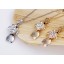 Classic 18K Gold Plating Rhinestone Fish Pattern Jewelry Set(One Necklace & A Pair of Earrings)