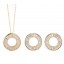 Stylish Round Pattern Zircon Jewelry Set(One Necklace & A Pair of Earrings)