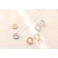 Stylish Round Pattern Zircon Jewelry Set(One Necklace & A Pair of Earrings)
