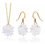 Wholesale - Romantic Zircon Flora Pattern Jewelry Set(One Necklace & A Pair of Earrings)