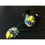 Exaggerate Luxurious Shiny Color Alloy with Resin/Rhinestone Women Jewelry Set (Choker and Bangle)

