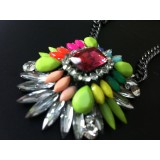 Wholesale - Exaggerate Luxurious Shiny Color Alloy with Resin/Rhinestone Jewelry Set (Choker and Bangle)