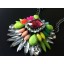 Exaggerate Luxurious Shiny Color Alloy with Resin/Rhinestone Jewelry Set (Choker and Bangle)