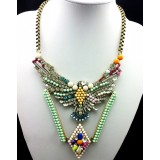 Wholesale - Exaggerate Luxurious Shiny Color Chunky Eagle Alloy with Resin/Rhinestone Women Necklace Choker