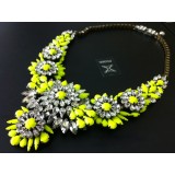 Wholesale - Exaggerate Luxurious Shiny Soild Color Chunky Alloy with Resin/Rhinestone Women Necklace Choker