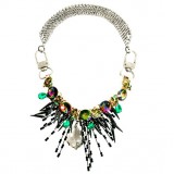 Wholesale - Unique Exaggerate Luxurious Shiny Color Chunky Alloy with Resin/Rhinestone Women Necklace Choker