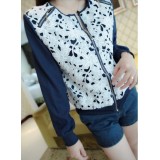 Wholesale - W328 Vintage Style Lace Embroidery Zippered Lace Coat
