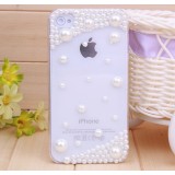 Wholesale - Pearl Pattern Rhinestone Phone Case Back Cover for iPhone4/4S F0008